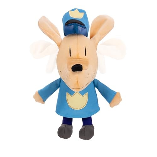 Dog Man JAKKS Pacific Dog Man Feature Plush Ears Flip Up and Down Squeeze for Fun Sound Effect Toot Collect All Dogman Plush Based on The Dog Man Movie - Image 1