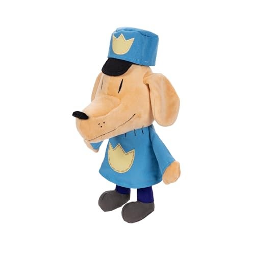 Dog Man JAKKS Pacific Dog Man Feature Plush Ears Flip Up and Down Squeeze for Fun Sound Effect Toot Collect All Dogman Plush Based on The Dog Man Movie - Image 5