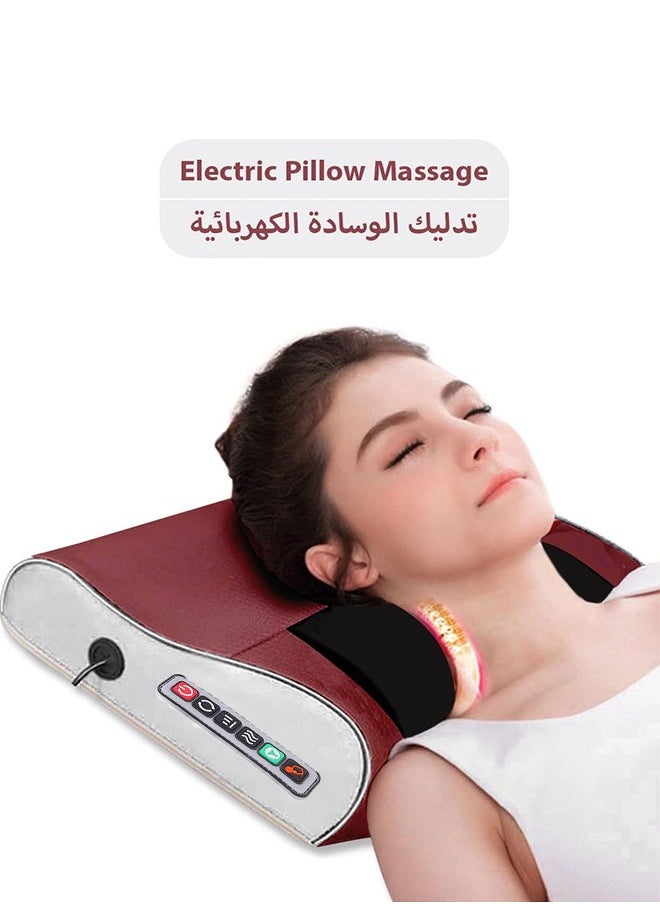 Generic Neck Massager Massage pillow Shoulder Back Massager with Heat 4D Electric Massage Pillow with 16 Heads 3 Modes for Back Cervical Shoulder Foot Body Muscle Pain Relief Birthday Gifts for Women/Men  - Image 1