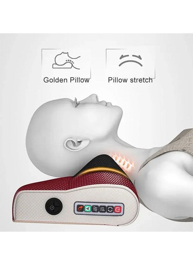 Generic Neck Massager Massage pillow Shoulder Back Massager with Heat 4D Electric Massage Pillow with 16 Heads 3 Modes for Back Cervical Shoulder Foot Body Muscle Pain Relief Birthday Gifts for Women/Men  - Image 5