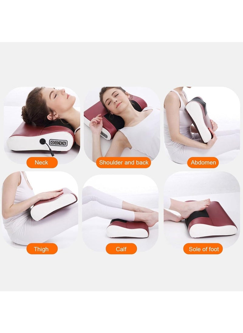 Generic Neck Massager Massage pillow Shoulder Back Massager with Heat 4D Electric Massage Pillow with 16 Heads 3 Modes for Back Cervical Shoulder Foot Body Muscle Pain Relief Birthday Gifts for Women/Men  - Image 4
