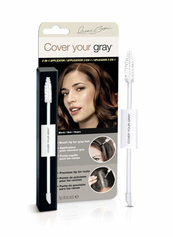 Cover Your Gray Daggett & Ramsdell Cover Your Gray 2-in-1 Mascara Wand & Sponge Tip Applicator, Black, 0.5 Ounce - Image 1
