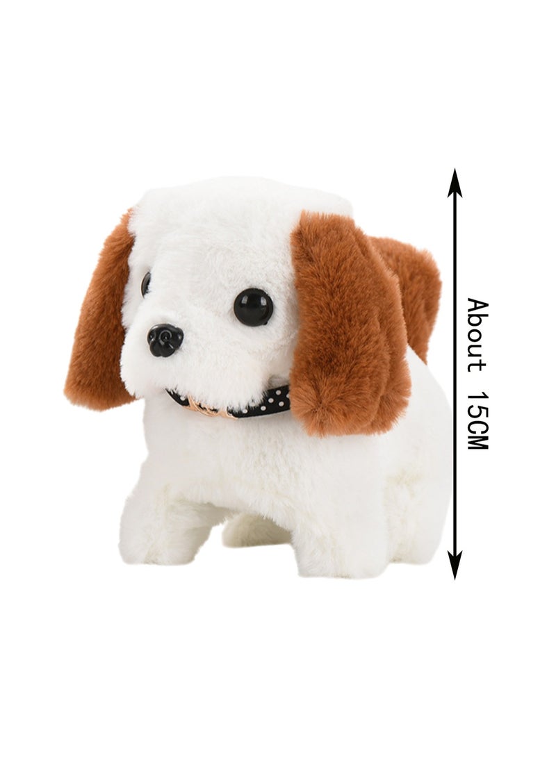 Brown And White Beibei Dog Electronic Plush Stuffed Animal Interactive Puppy Touch Control, Electronic Dog Pet, Robot Toy, Animated Toy Dog ​​Suitable For Kids Baby - Image 2