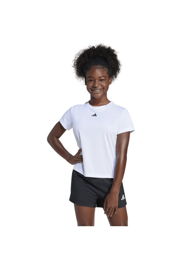 Adidas Adidas Jg Tr-Es T W White Training T-Shirts For Women  - Image 3