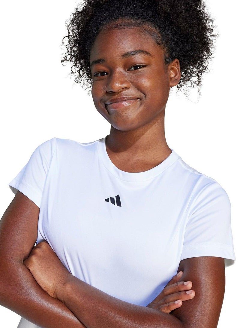 Adidas Jg Tr-Es T W White Training T-Shirts For Women - Image 4