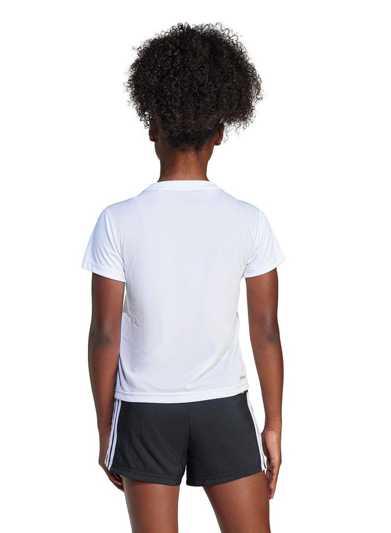 Adidas Jg Tr-Es T W White Training T-Shirts For Women - Image 2
