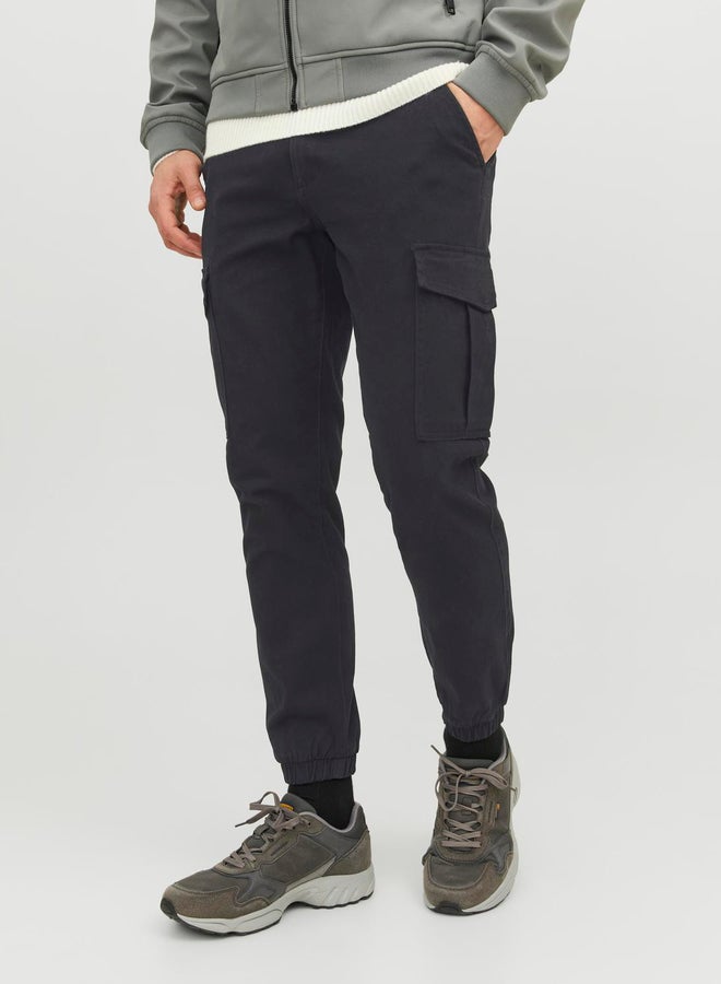JACK & JONES Slim Fit Cargo Pants with Cuffed Hem - Image 1