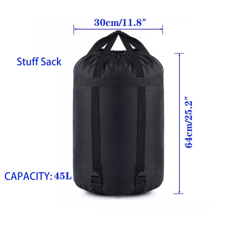 MOOCY Compression Stuff Sack, 12L/45L Sleeping Bag Cover Sack Sleeping Bags Storage Stuff Sack Organizer - Great Sleeping Bags Clothes Camping Hiking Backpacking - Image 2