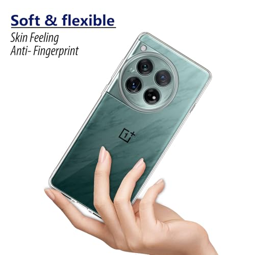 Plus Clear Soft Transparent TPU Back Cover with Camera Protection for OnePlus 12 5G - Transparent - Image 5