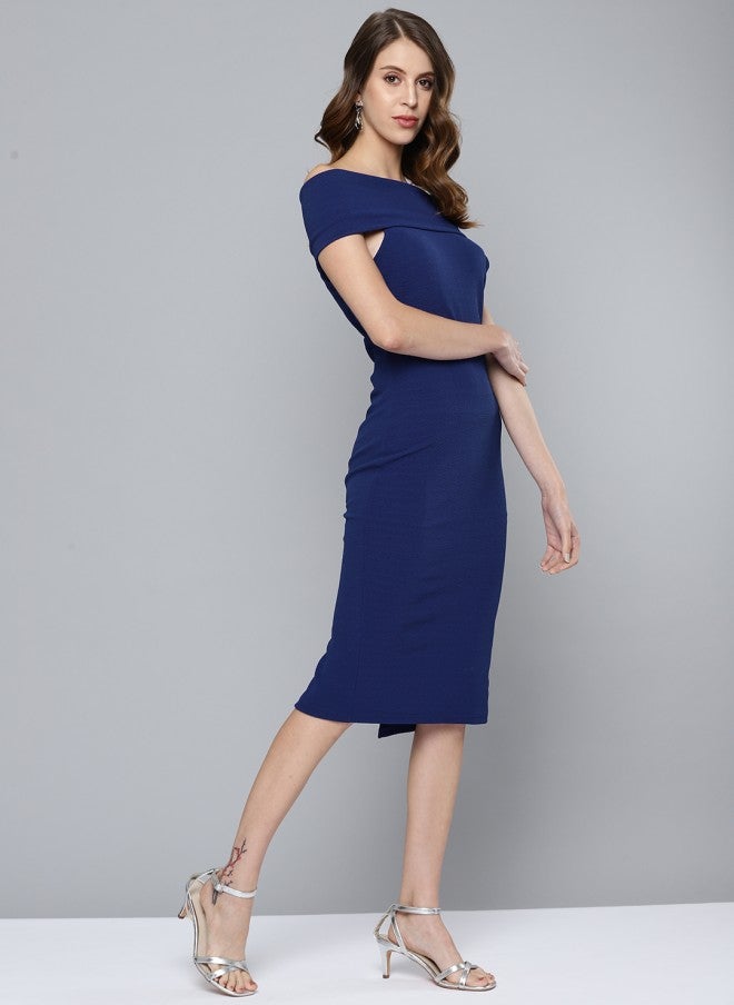 ساسافراس فستان ضيق أزرق للنساء - Image 3