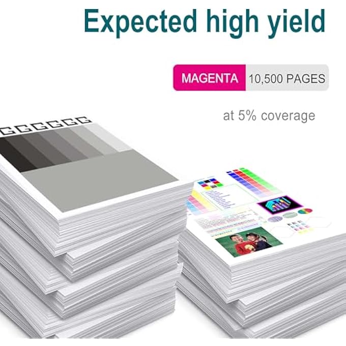 خراطيش حبر ماجنتا 655A بديل لـ HP 655A CF453A لطابعات HP COLOR LASERJET ENTERPRISE M652، M653 M681، M682 (عبوة واحدة) - Image 2