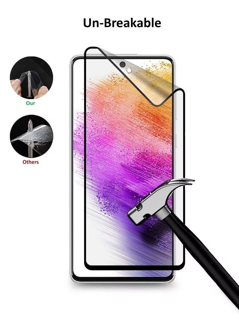 IAF Matte Ceramics Screen Protector For Samsung Galaxy A73 5G 6.7 Inch Clear/Black - Image 1