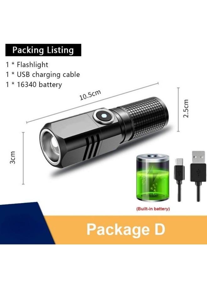 6800 Lumens Mini Powerful Led Flashlight XHP50 Built in Battery 3 Modes Usb Rechargeable Flash Light EDC Torch Lamp Flashlights  - Image 2