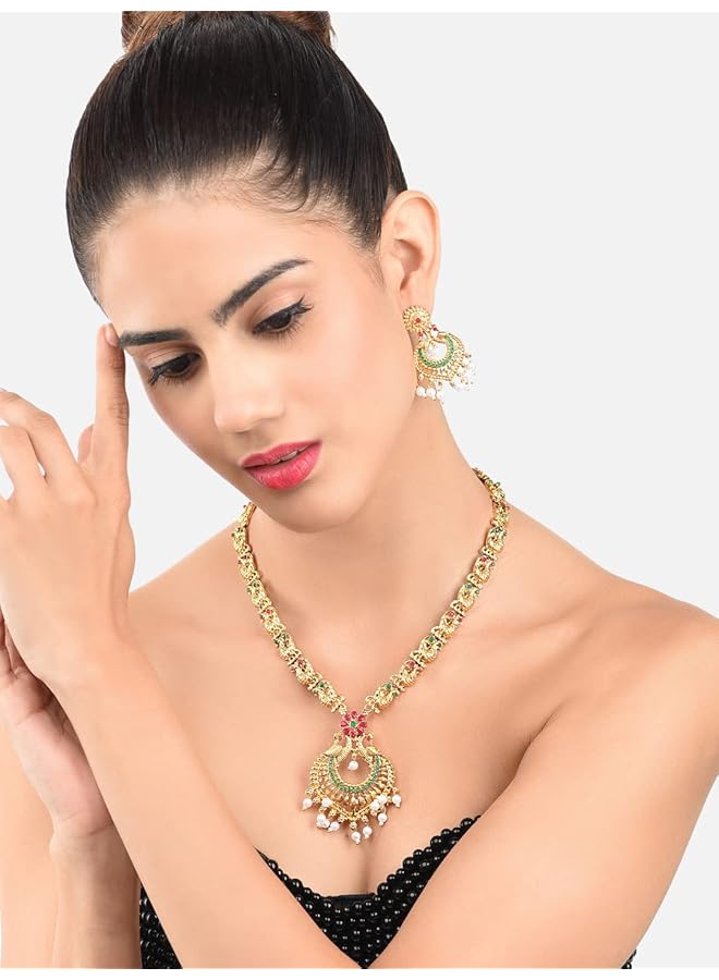 erorex Peacock Jewelery Set For Women Golden Zpfk9553 - Image 2