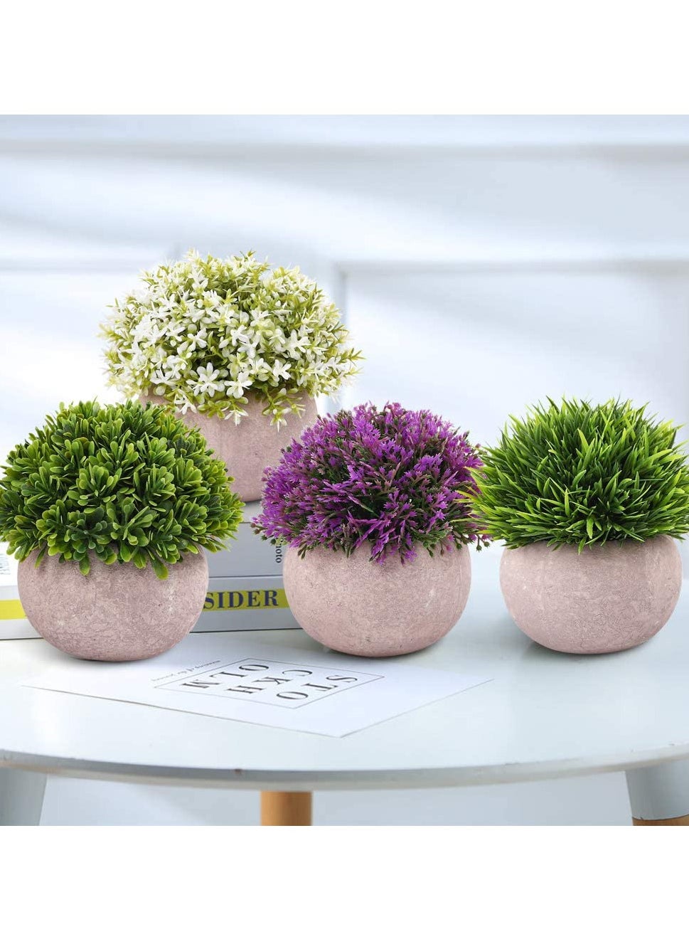 4 Pcs Mini Artificial Potted Plants Faux Topiary Shrubs Multicolor - https://f.nooncdn.com/p/pzsku/Z41A42B380837029D69FFZ/45/1746214908/2d1f171c-faf3-4b60-9050-85bef07b710c.jpg?width=original