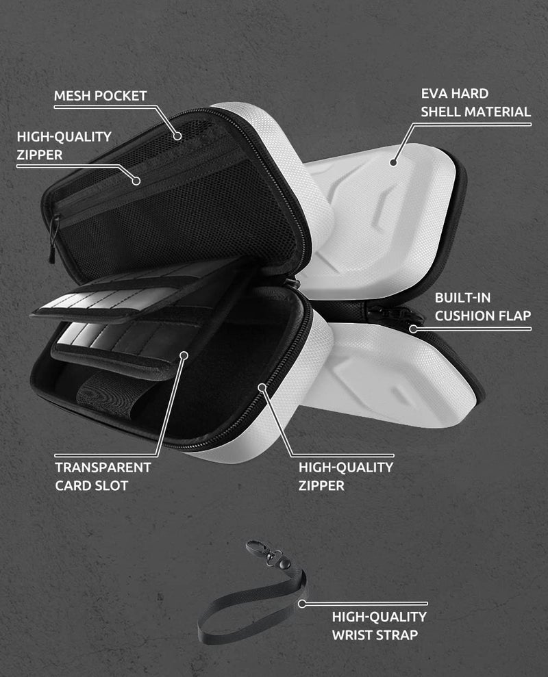 Mumba Carrying Case for Nintendo Switch OLED & Nintendo Switch 2017, [Plus Version] Portable Protective Travel Carry handbag Pouch for Blade/Battle Case [Large Capacity] (White) - Image 4