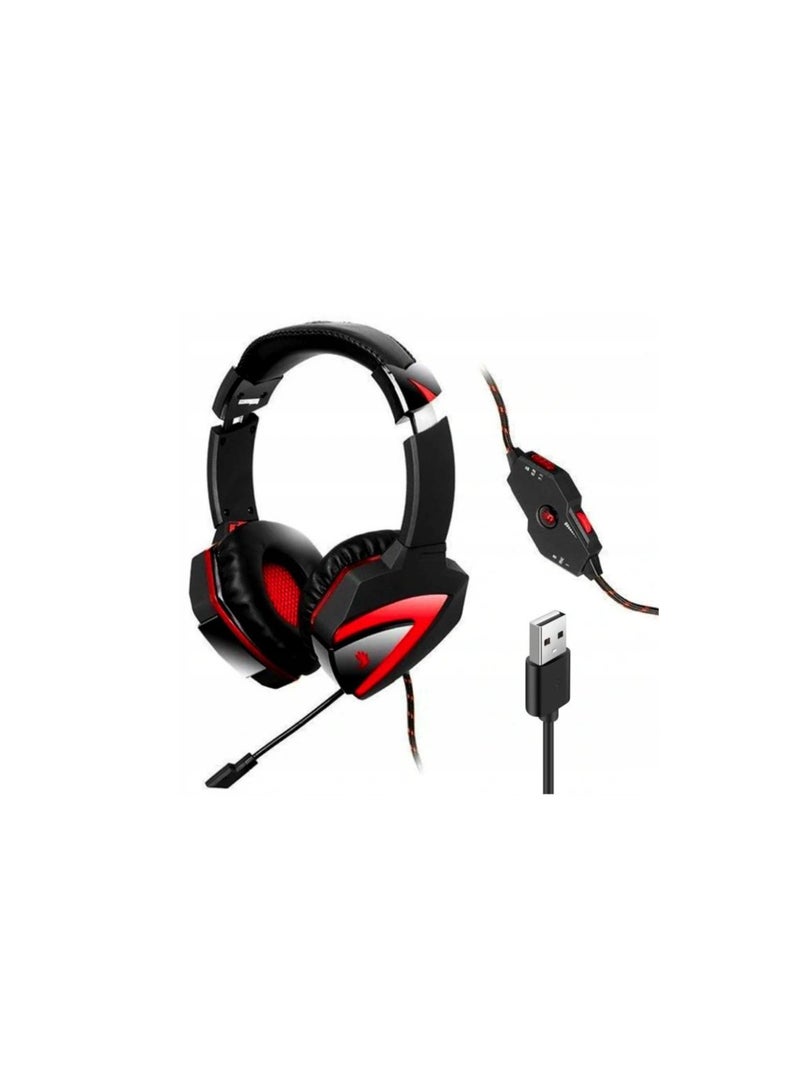 Radar 360 Gaming 7.1 Headphone-Black/Red