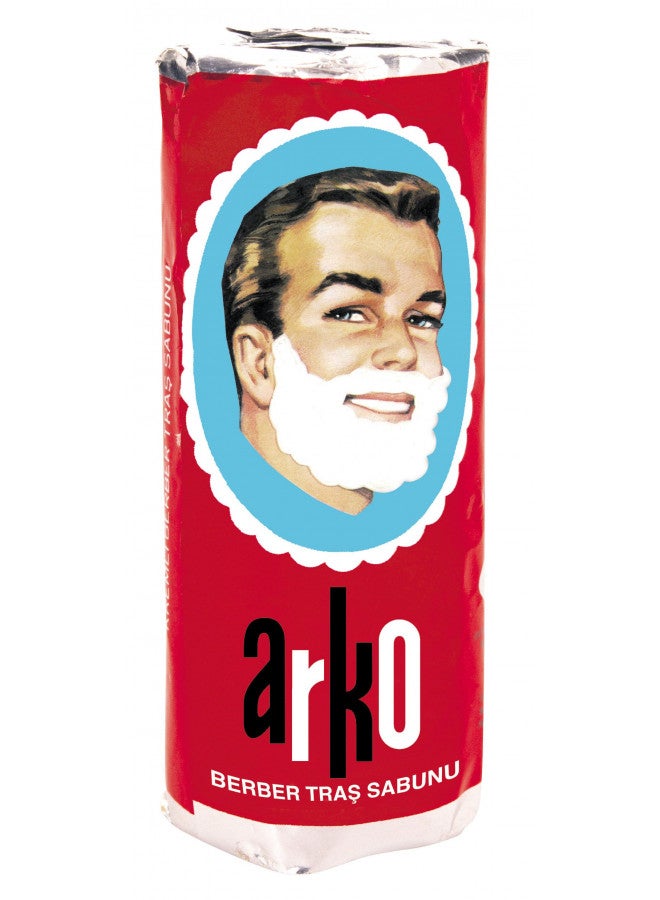 Arko Men Face Shaving Soap Stick, Sensitive skin shave cream, White, ( Pack Of 12 )