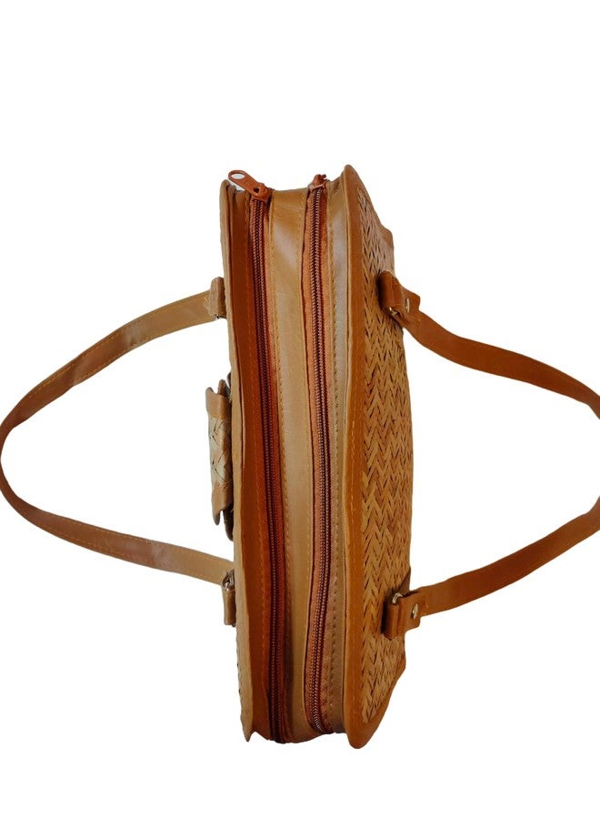 CLASSIQUE Bamboo Bags Medium Shoulder Bags For Women Shital Pati Eco-Friendly Hand Made - Image 3