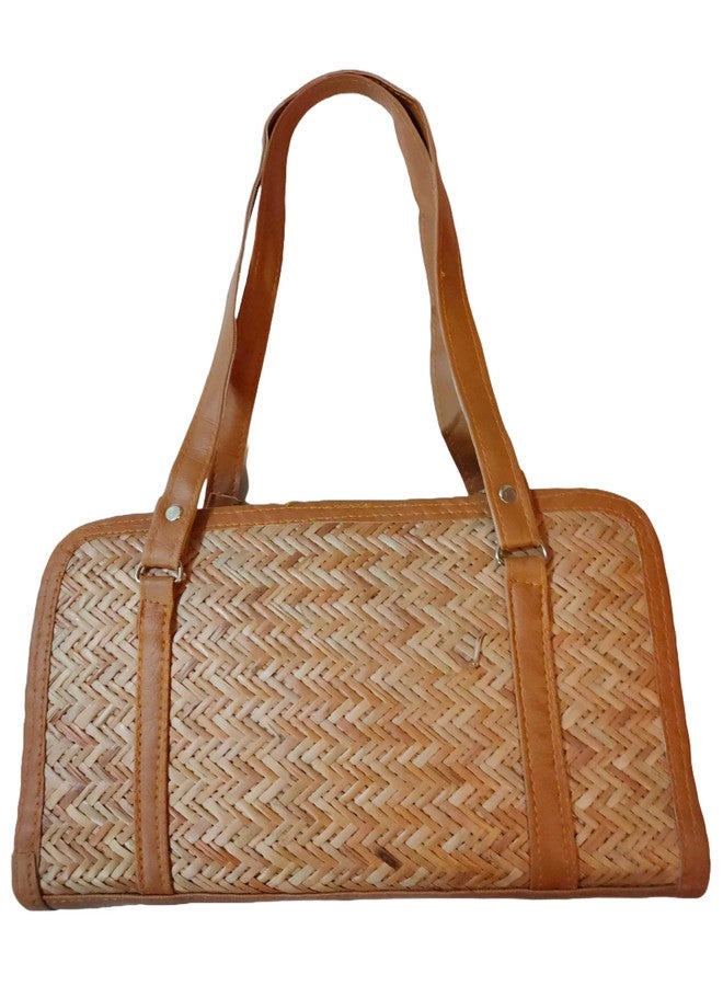 CLASSIQUE Bamboo Bags Medium Shoulder Bags For Women Shital Pati Eco-Friendly Hand Made - Image 4