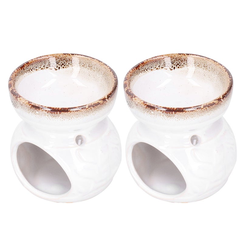 Ceramic Incense Burner White Porcelain High-Fired Mineral Glaze - Stress Relief Essential Oil Burner for Home Spa Yoga Bedroom Meditation - Image 4