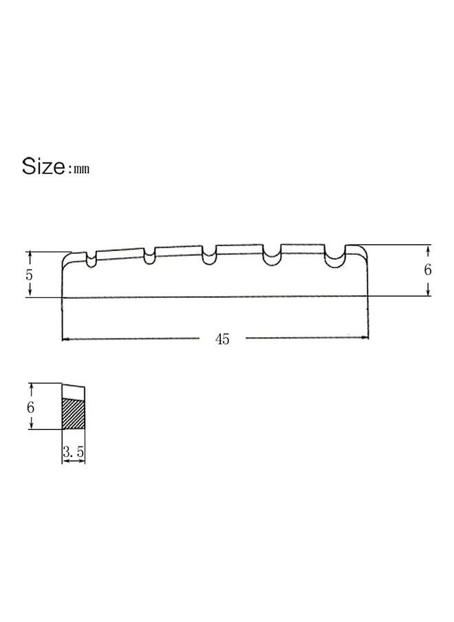NIBEMINENT - Pre-Slotted Nut For 5-String Electric Bass Guitar Replacement - Image 1
