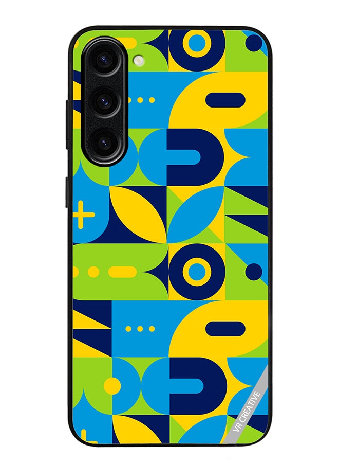 VR CREATIVE Protective Case Cover For Samsung Galaxy S23 FE Geometry Pattern Design Multicolour - Image 1