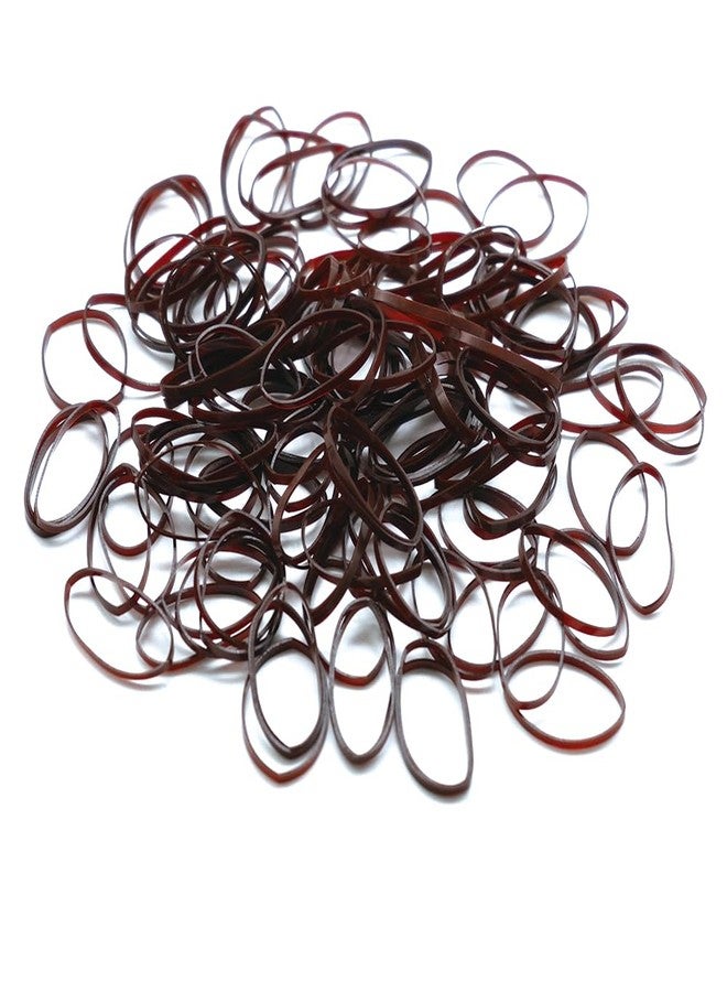 Dofash 2x75mm Anti-Aging Brown Rubber Band for Women's Hair (150 Pieces in Bag) - Image 4