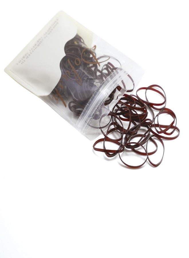 Dofash 2x75mm Anti-Aging Brown Rubber Band for Women's Hair (150 Pieces in Bag) - Image 3