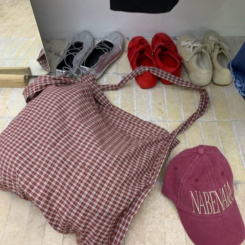 Women's Plaid Tote Bag - Image 4