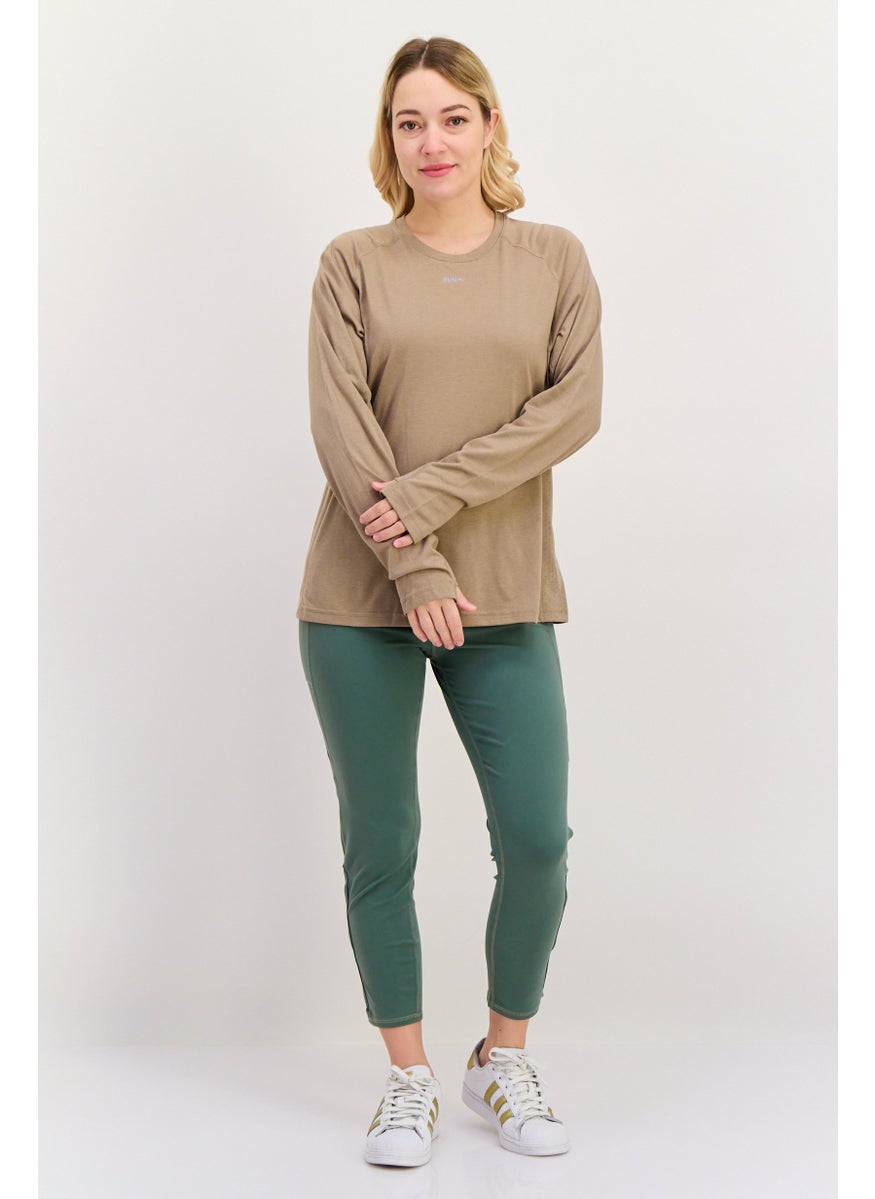 PUMA Women Sportswear Fit Long Sleeves Running Top, Taupe  - Image 4