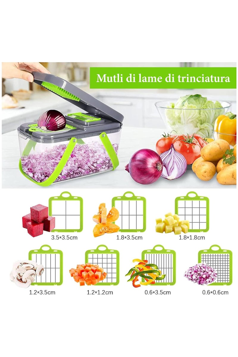 22 in 1 Professional Mandoline Vegetable Slicer for Kitchen, Manual Potato Slicer, Vegetable Cutter, Mandoline Slicer, Short Potato Slicer, Vegetable Slicer - Image 2