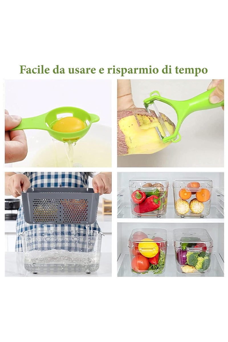 22 in 1 Professional Mandoline Vegetable Slicer for Kitchen, Manual Potato Slicer, Vegetable Cutter, Mandoline Slicer, Short Potato Slicer, Vegetable Slicer - Image 4