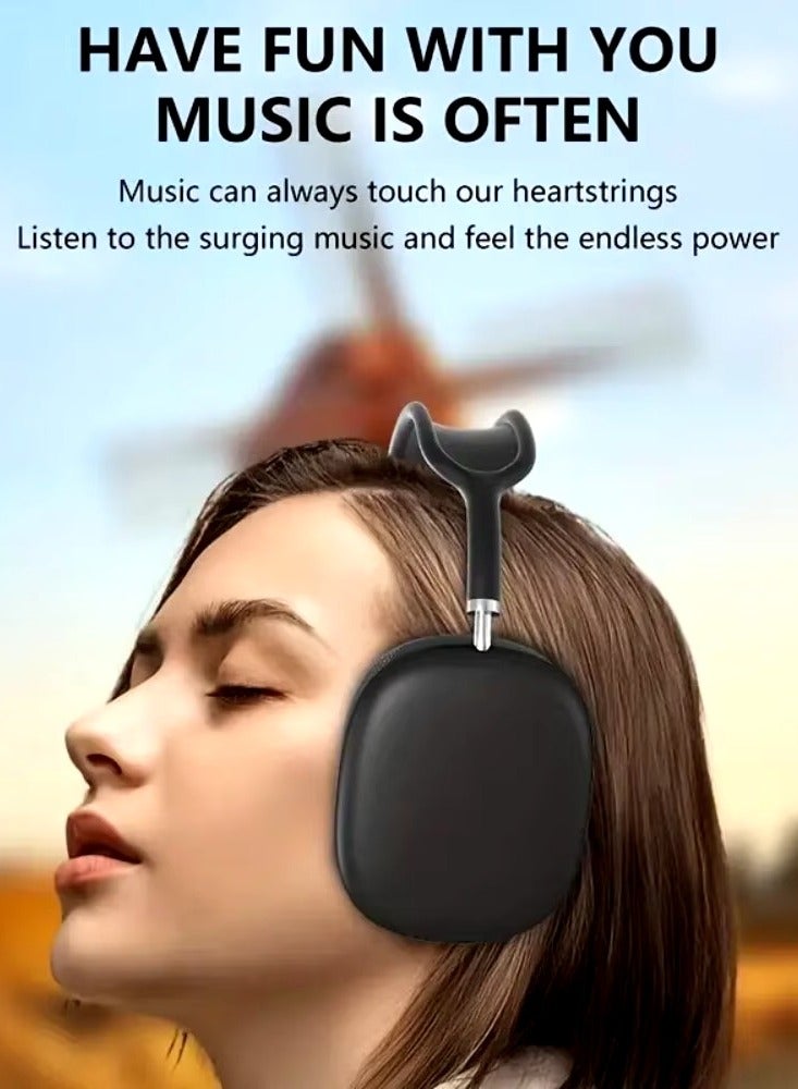 P9 Bluetooth Wireless Headset Over-Ear Headphone With Mic Black