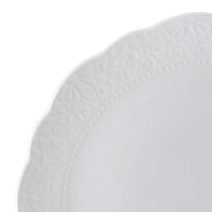 Mikasa Abigail Bone China Lightweight Chip Resistant 12 Piece Dinnerware Set, Service for 4, White - Image 3