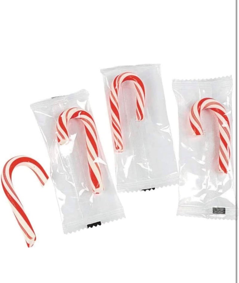 عصا حلوى النعناع الصغيرة، حلوى مغلفة بشكل فردي، حلوى عيد الميلاد بالجملة (100 - عدد) - Image 4