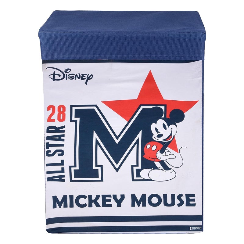 Kuber Industries Toy Storage Box | Laundry Basket for Toys | Folding Laundry Basket | Clothes Hamper with Lid & Handles | 60 LTR | Pack of 2 | Multicolor - Image 2