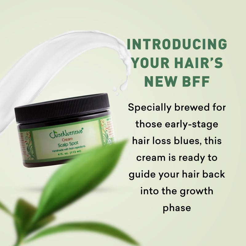 Just Nutritive Bald Spot Hair Growth Cream | Scalp Treatment for Receding Hair | For Men and Women | Just Nutritive | 4 Oz - Image 3