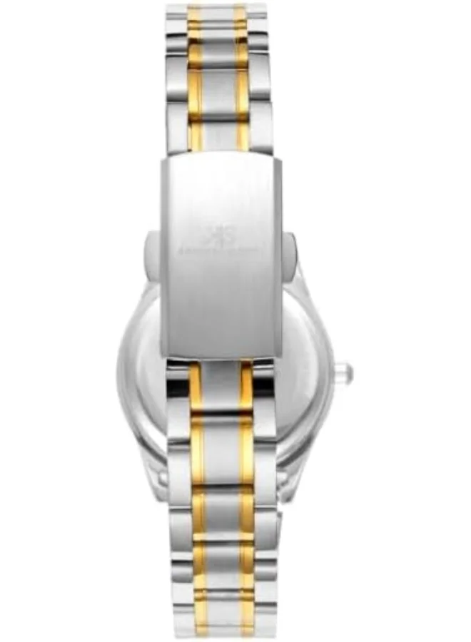 KENNETH SCOTT Kenneth Scott Women's Watch, Analog Display and Steel Strap - K23552-TBTW, Two-tone