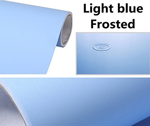 Yija Solid Color Frosted Waterproof Wallpaper Shelf Drawer Liner Self-Adhesive Cabinet Sticker 15.6 Inch by 98 Inch (Sky Blue) - Image 2