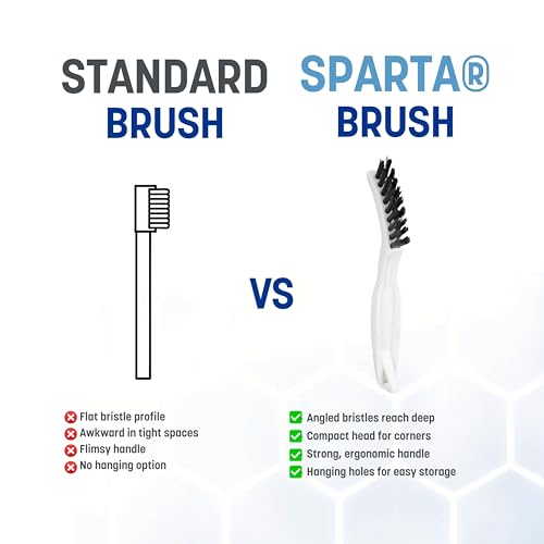 SPARTA Flo-Pac Grout Brush Crevice Brush, Detail Brush, Nylon, 8 Inches, White - Image 5