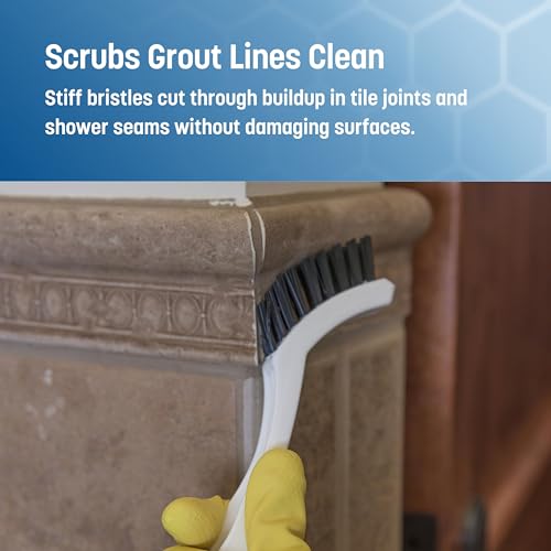 SPARTA Flo-Pac Grout Brush Crevice Brush, Detail Brush, Nylon, 8 Inches, White - Image 2
