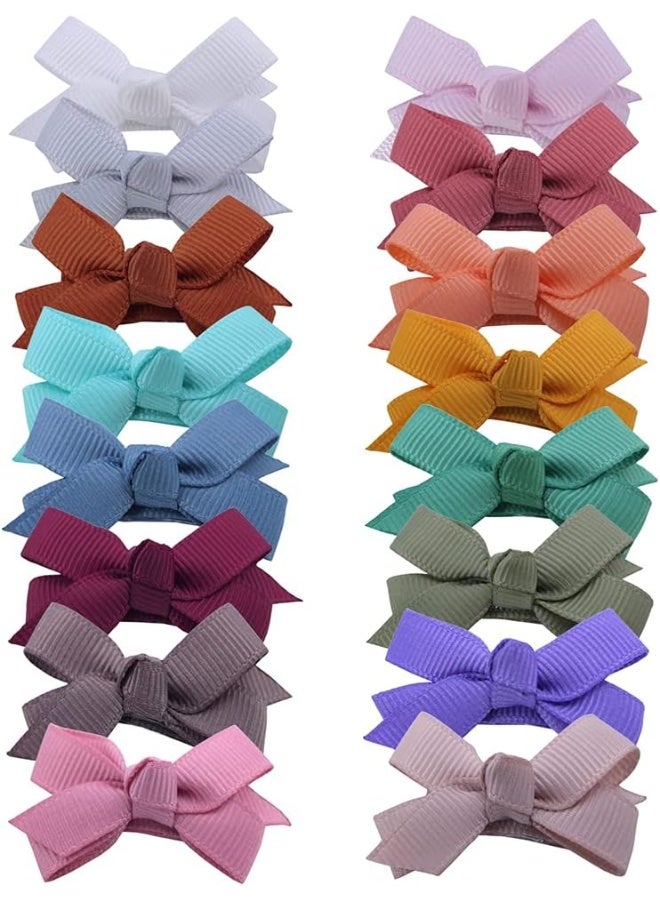 Sugarmelon Boutique Baby Hair Clips Toddler Tiny Hair Bow Snap Clips Infant Baby Girls Kids Hairbow (16 Colors) - Image 1