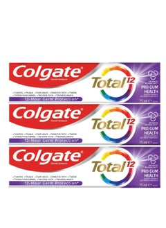 Pack Of 3 Colgate Total 12 Pro Gum Health Toothpaste 75 ml