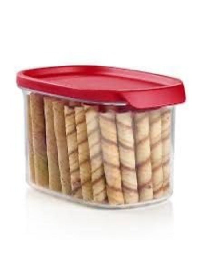 توبروير علبة تخزين جافة بيضاوية شفافة للغاية من تابروير، سعة 1 لتر، غطاء أحمر - Image 3