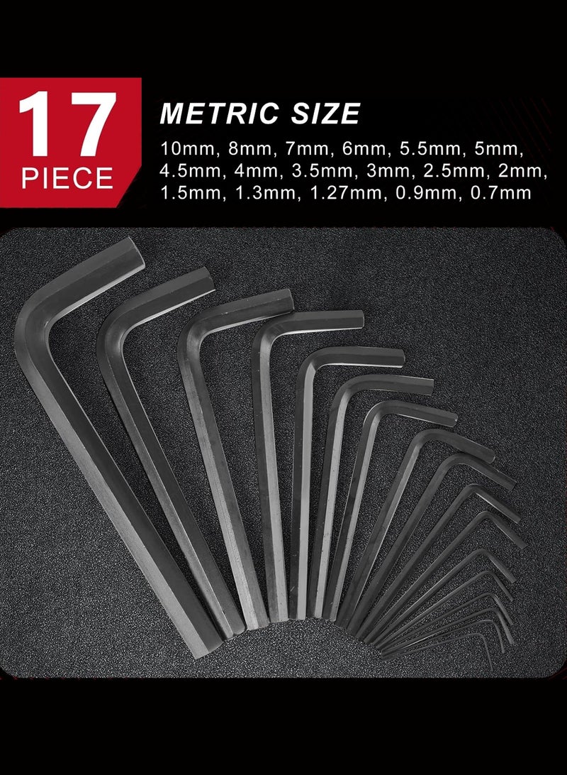 LOOPITYS 35 piece set of metric and standard hex wrenches, chrome vanadium steel internal hex wrench, (each set includes a booster) - Image 2