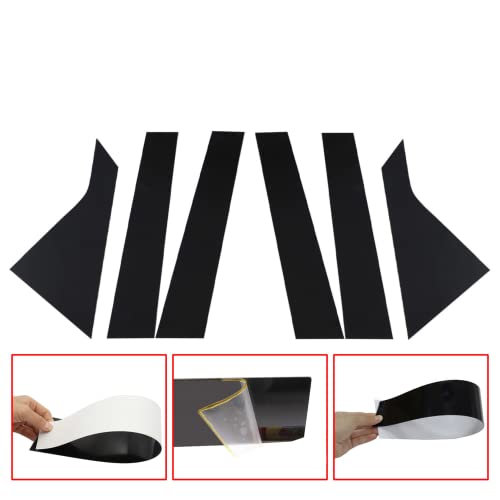 FZJDSD Glossy Black 6pcs Pillar Posts Door Window Trim Compatible with Chevy Impala 2014 2015 2016 2017 2018 2019 2020 - Image 2