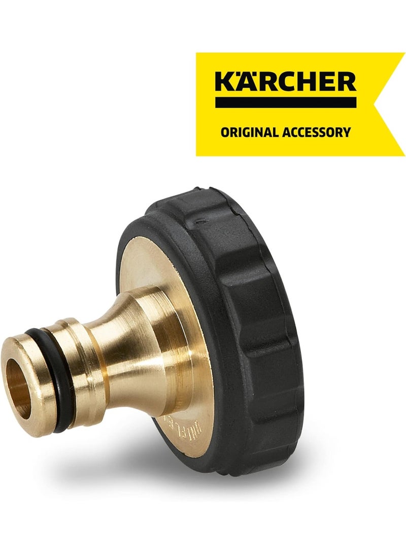 Kärcher Brass Tap Connector, 1-inch Thread, Black - Image 2
