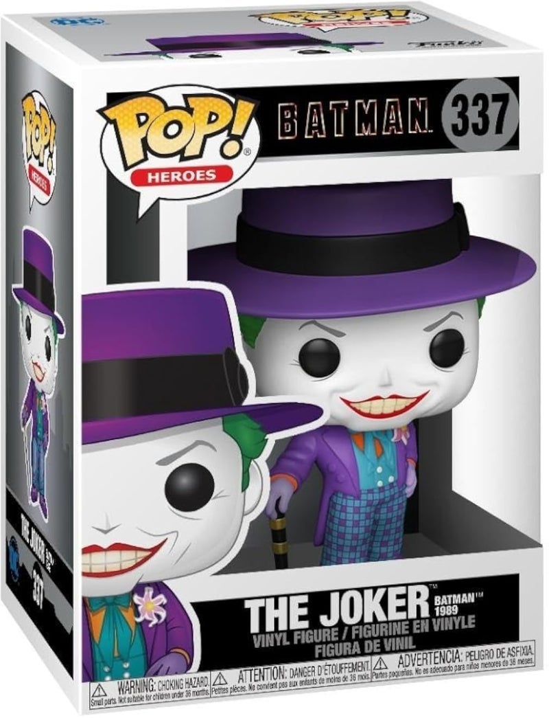 Funko Pop! Heroes: DC Batman 1989 - the Joker With Hat - 1/6 Odds for Rare Chase Variant - DC Comics - Collectable Vinyl Figure - Gift Idea - Official Merchandise - Toys for Kids & Adults