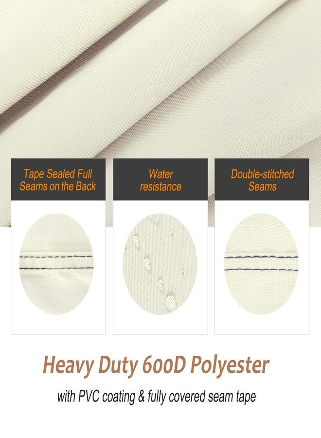 NettyPro Outdoor Loveseat Sofa Cover Waterproof 3-Seater Patio Furniture Bench Sofa Cover, 58" W x 37" D x 35" H, Beige - Image 2